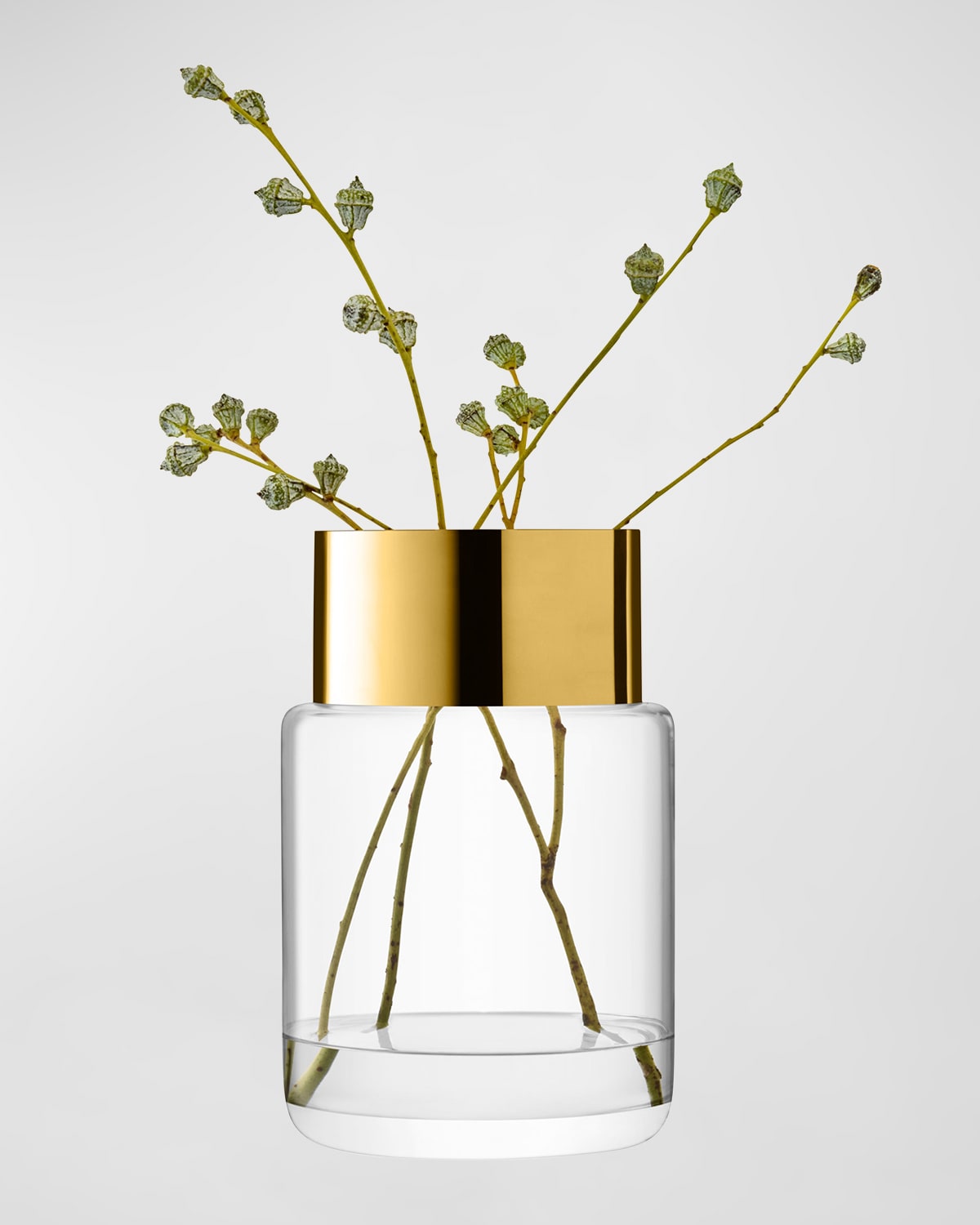 Lsa Aurum Medium Lantern Vase In Clear