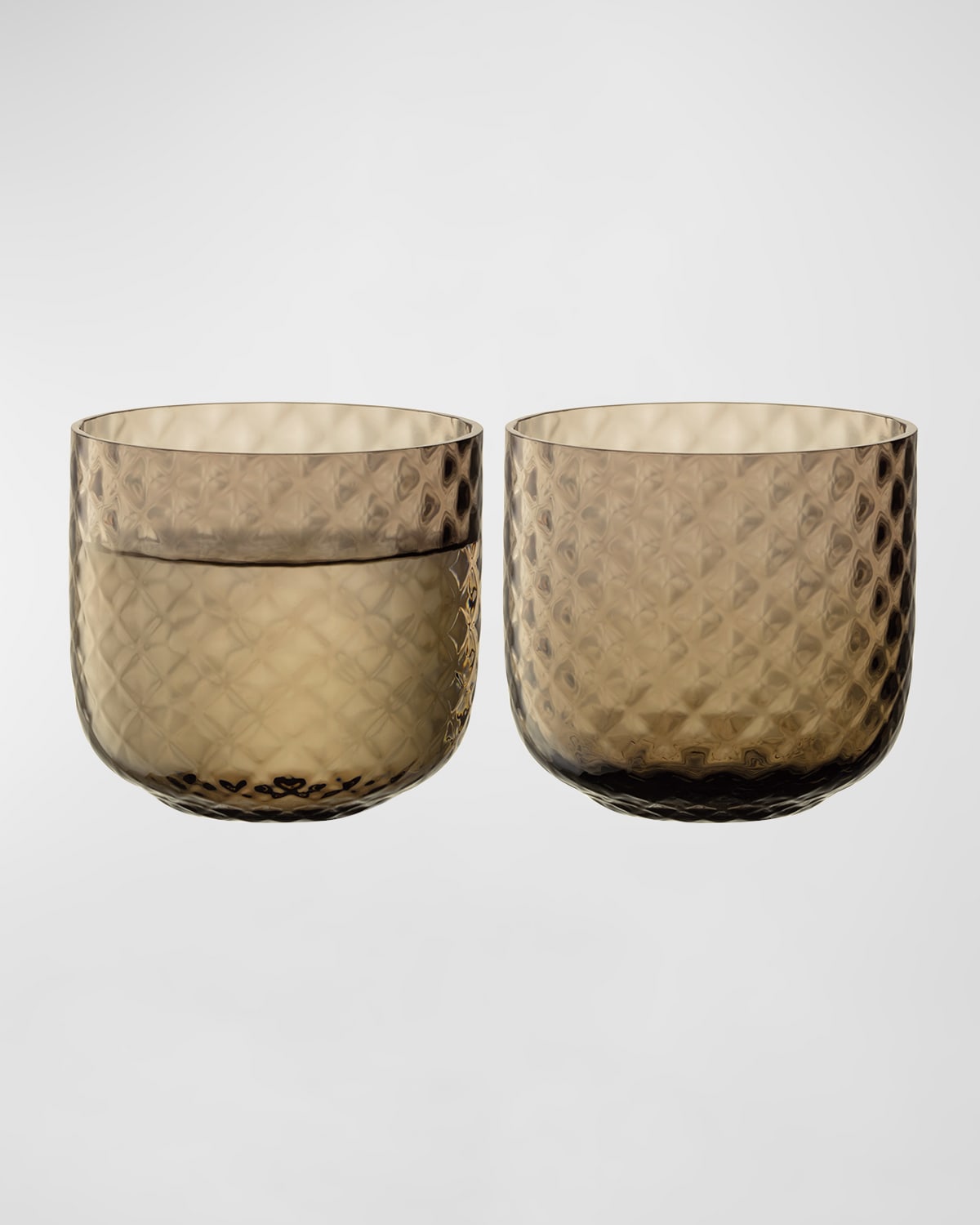 Shop Lsa Dapple Tumblers, Set Of 2 In Brown