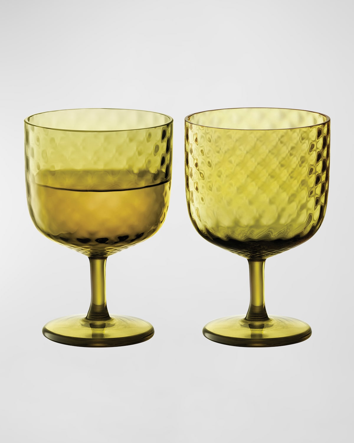 Shop Lsa Dapple Wine Glass, Set Of 2 In Green