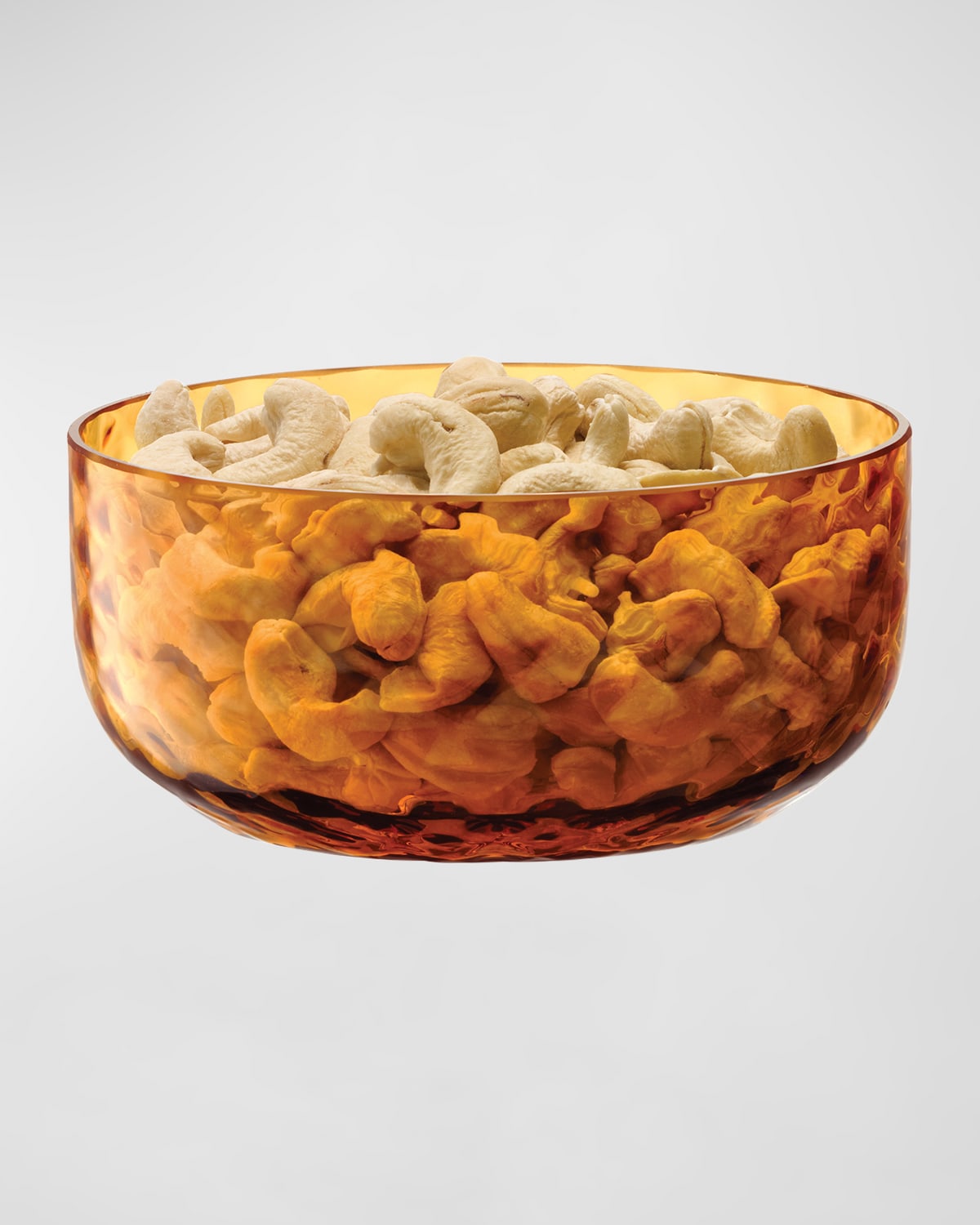 Shop Lsa Dapple Textured Bowl In Amber