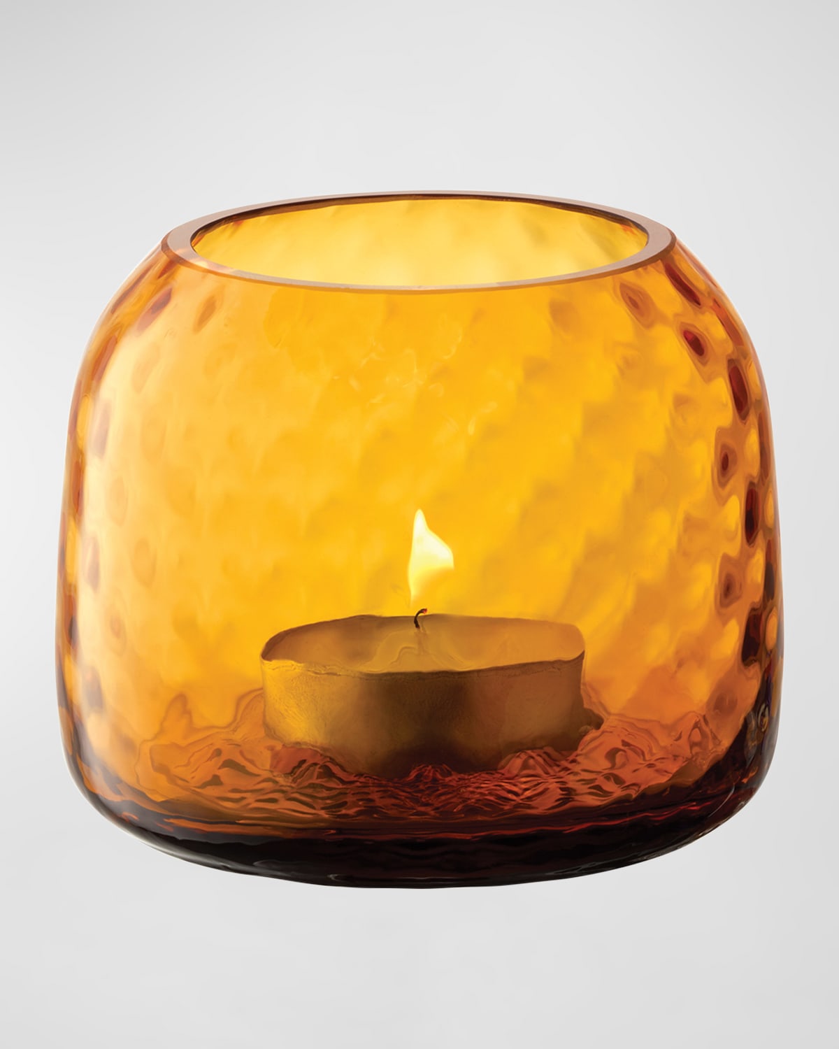 Shop Lsa Dapple Tea Light Vase In Amber