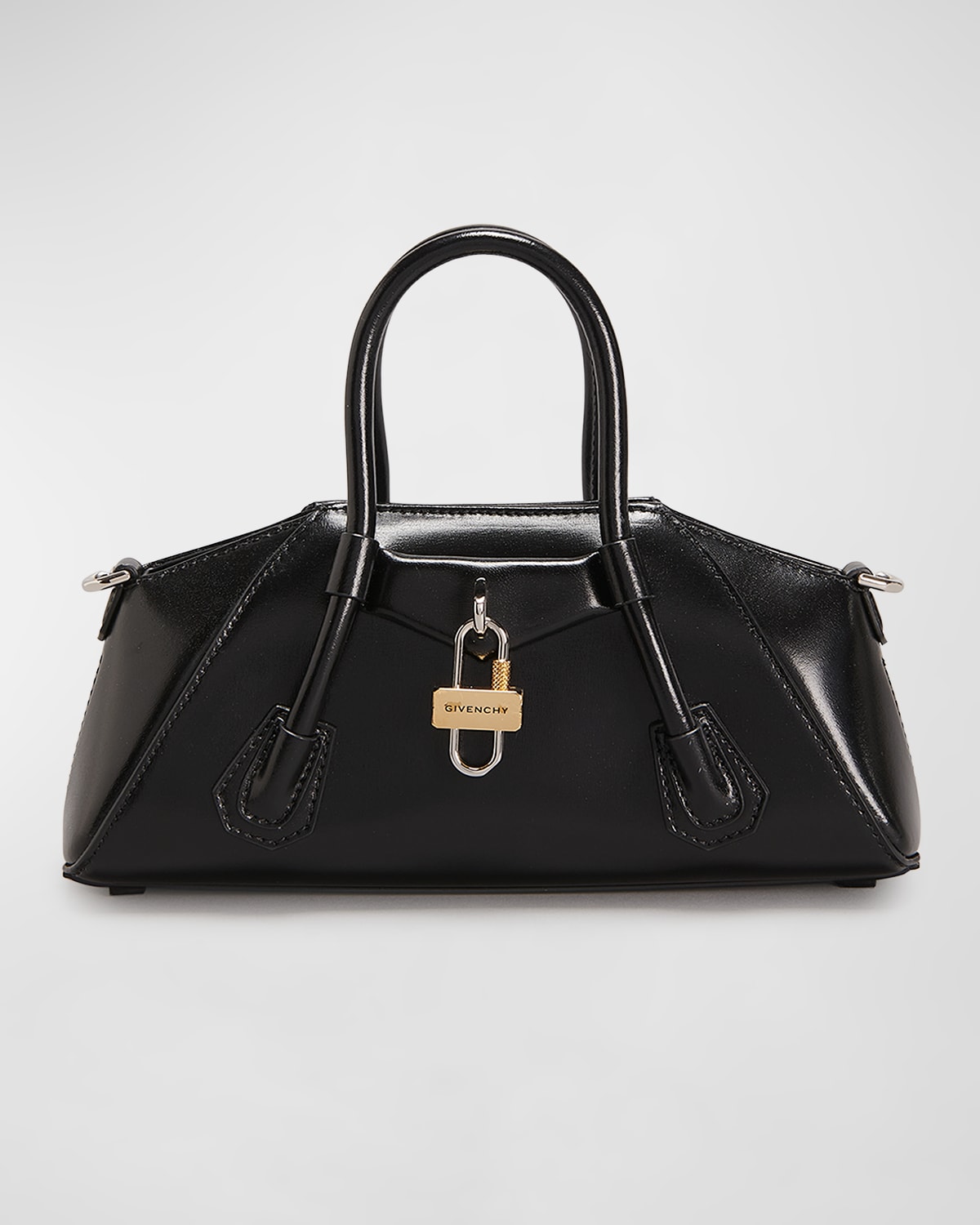 Givenchy Mini Stretch Crossbody Bag In Calf Leather In 001 Black