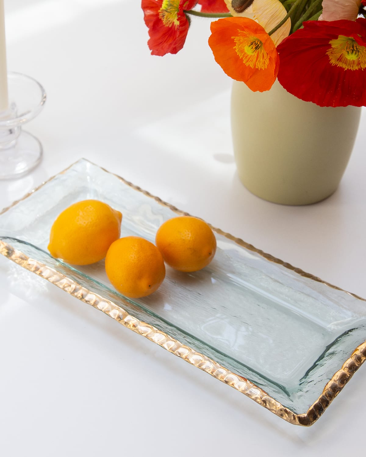 Annieglass Edgey Gold Appetizer Tray
