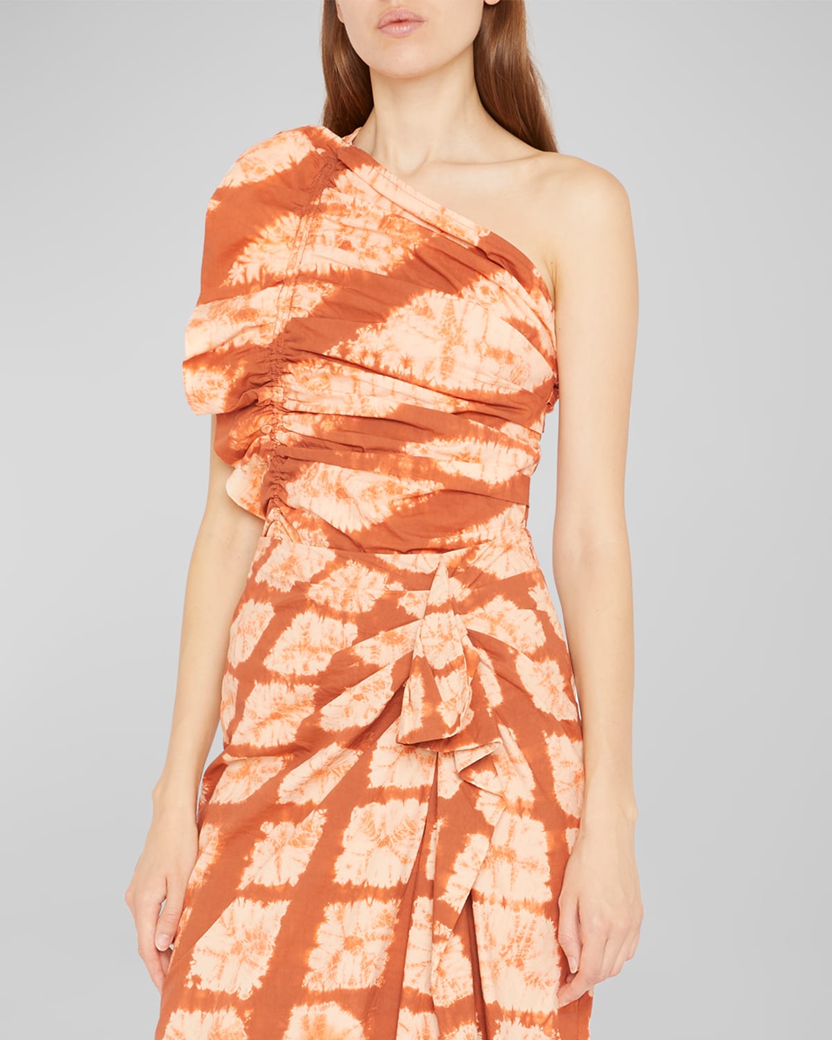 Ulla Johnson Senta One-shoulder Ruffle Top In Sequoia