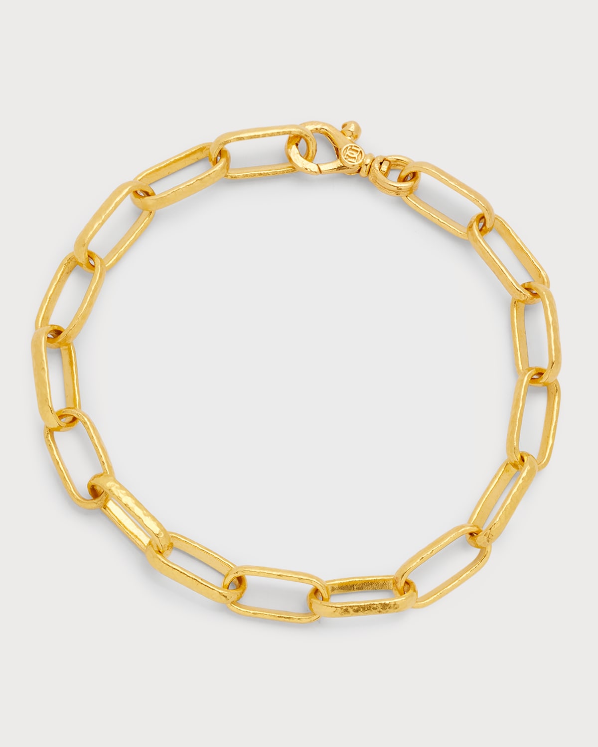 Gurhan Men's Hammered 24K Gold Cable Chain Bracelet