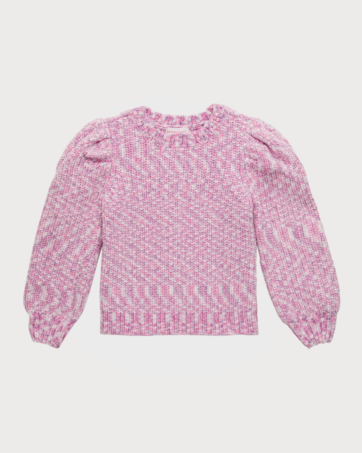 Girl's Puff Sleeve Knit Sweater, Size 4-6X
