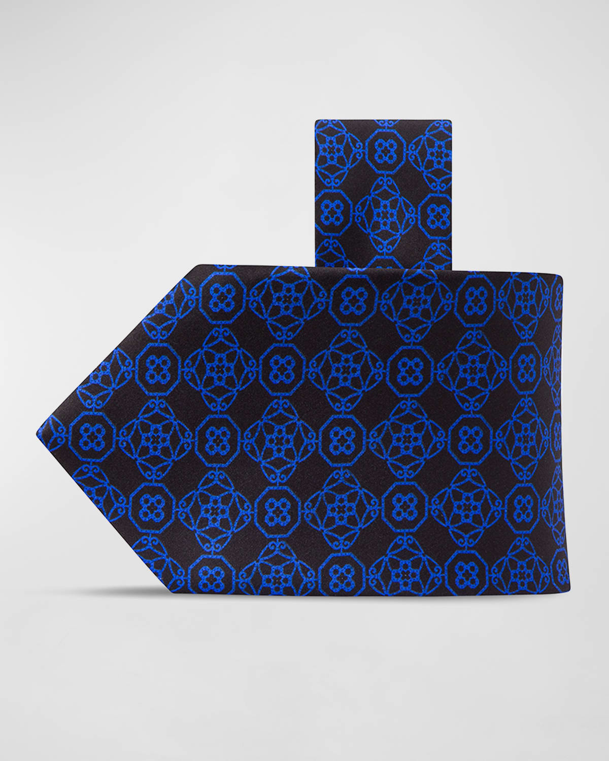 Stefano Ricci Men's Medallion Jacquard Silk Tie In Black On Blue