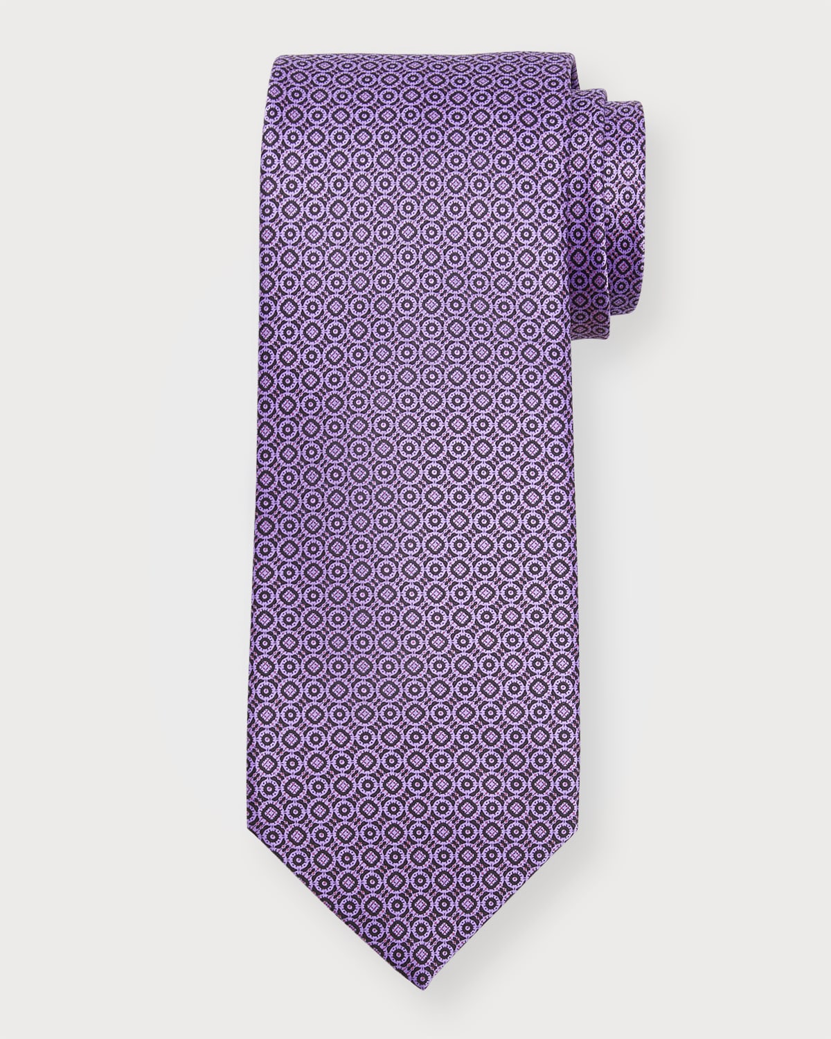 Men's Geometric-Print Silk Tie