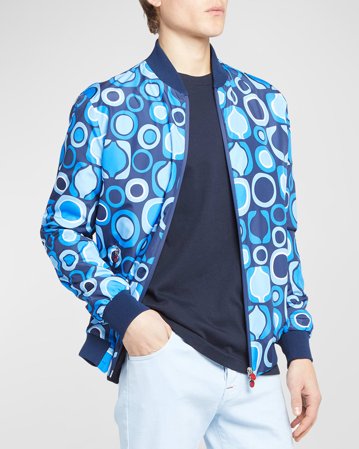 Printed bomber jacket by Kiton