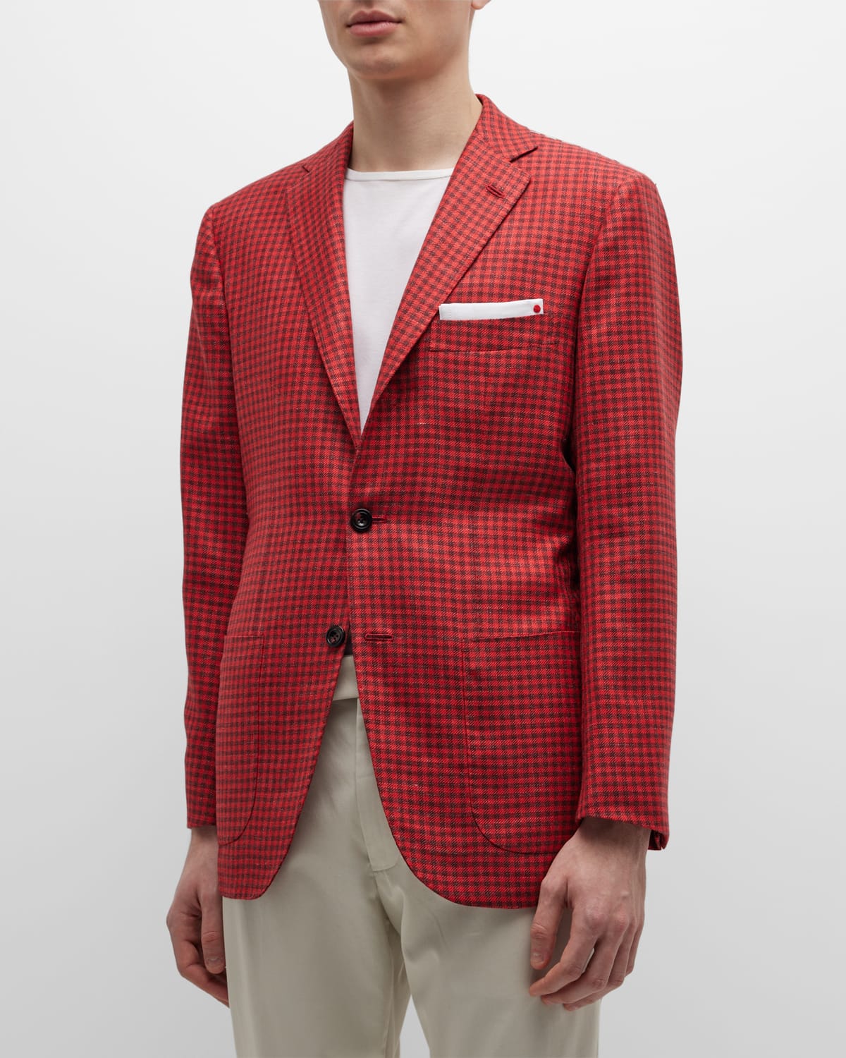 Men's Cashmere-Blend Check Sport Coat