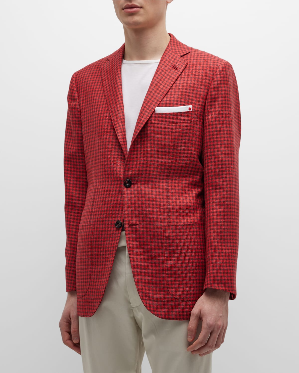 Men's Cashmere-Blend Check Sport Coat