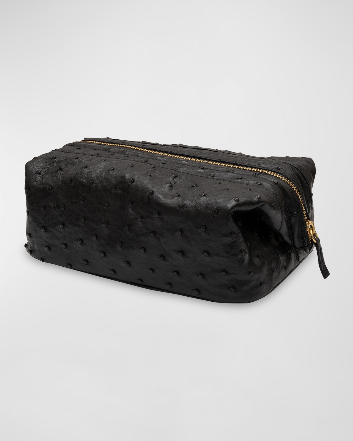 Abas Men's Alligator Weekender Toiletry Kit In Black