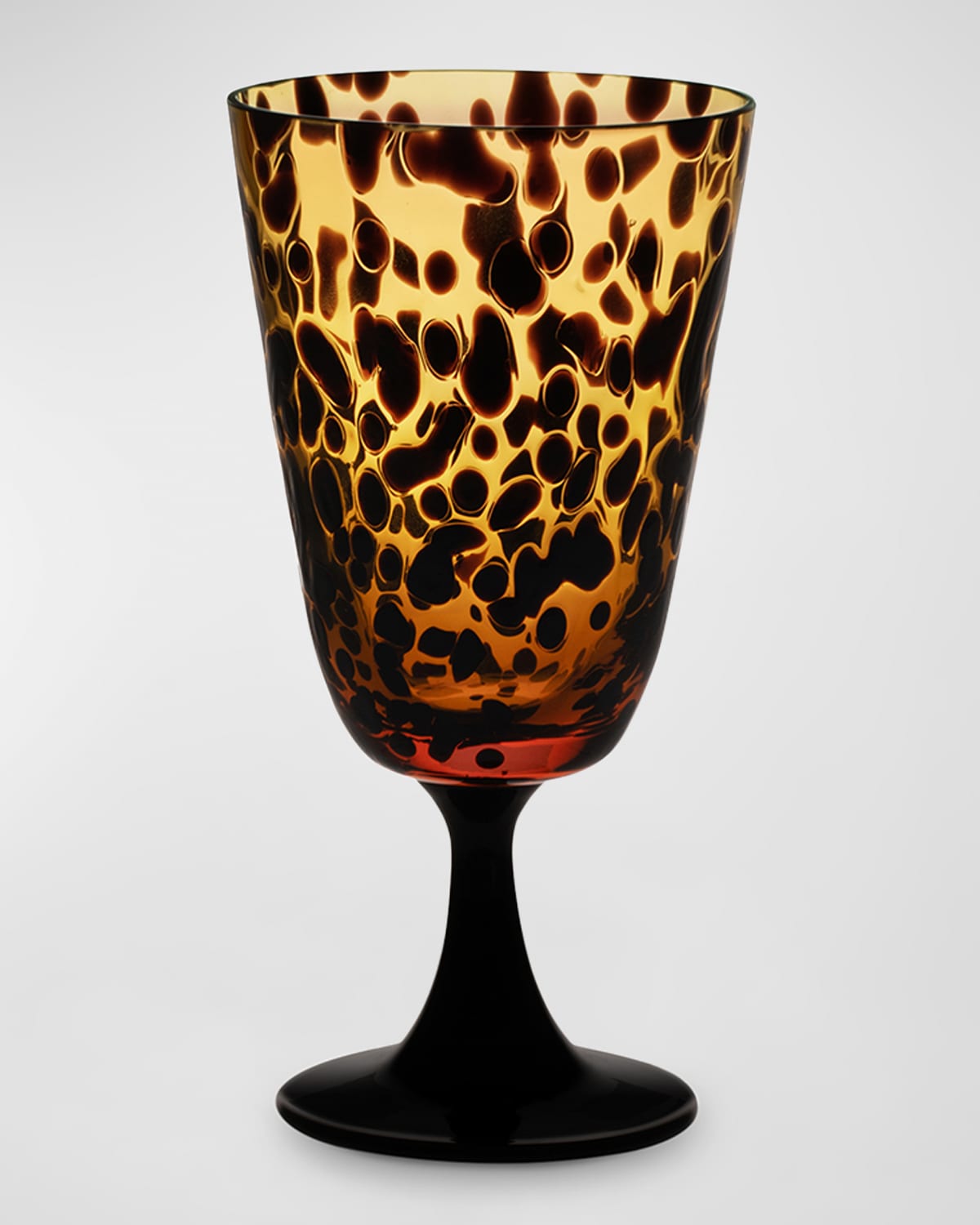 Leopard Murano Wine Glass