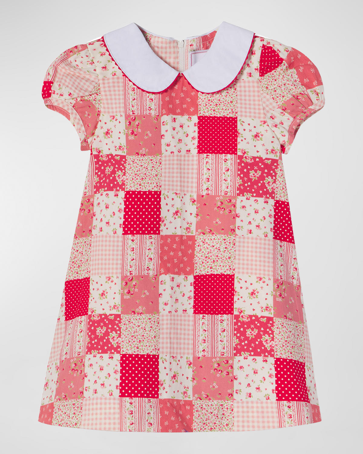 Classic Prep Childrenswear Kids' Girl's Paige Patchwork-print Dress In Love Patchwork Cr