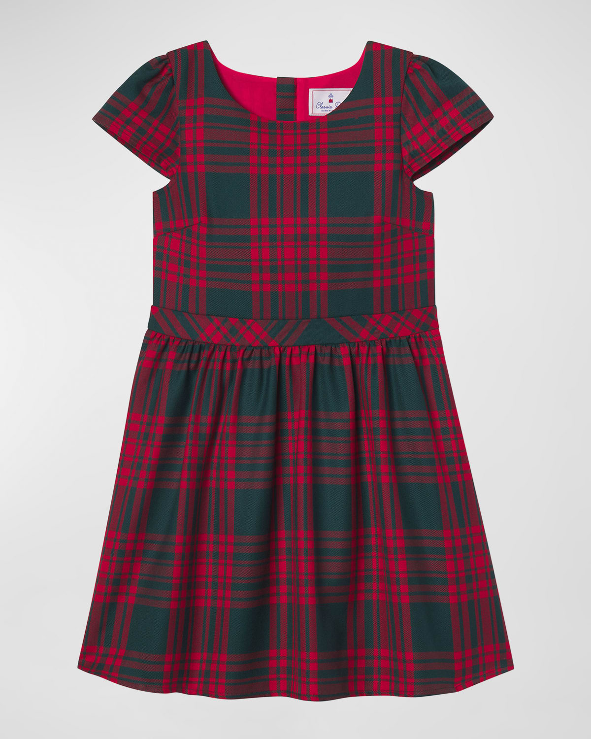 Classic Prep Childrenswear Kids' Girl's Tilly Tartan Holiday Dress In Hunter Tartan