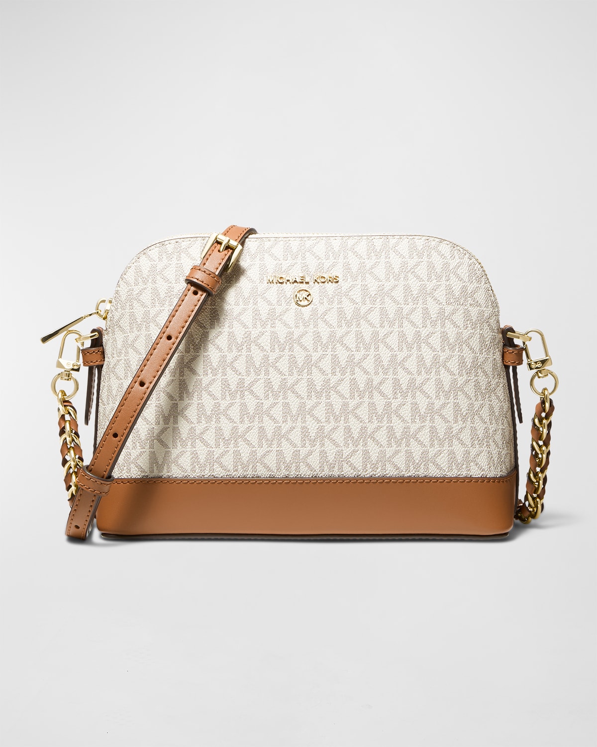 Michael Michael Kors Large Jet Set Charm Dome Crossbody Bag In Vanilla |  ModeSens