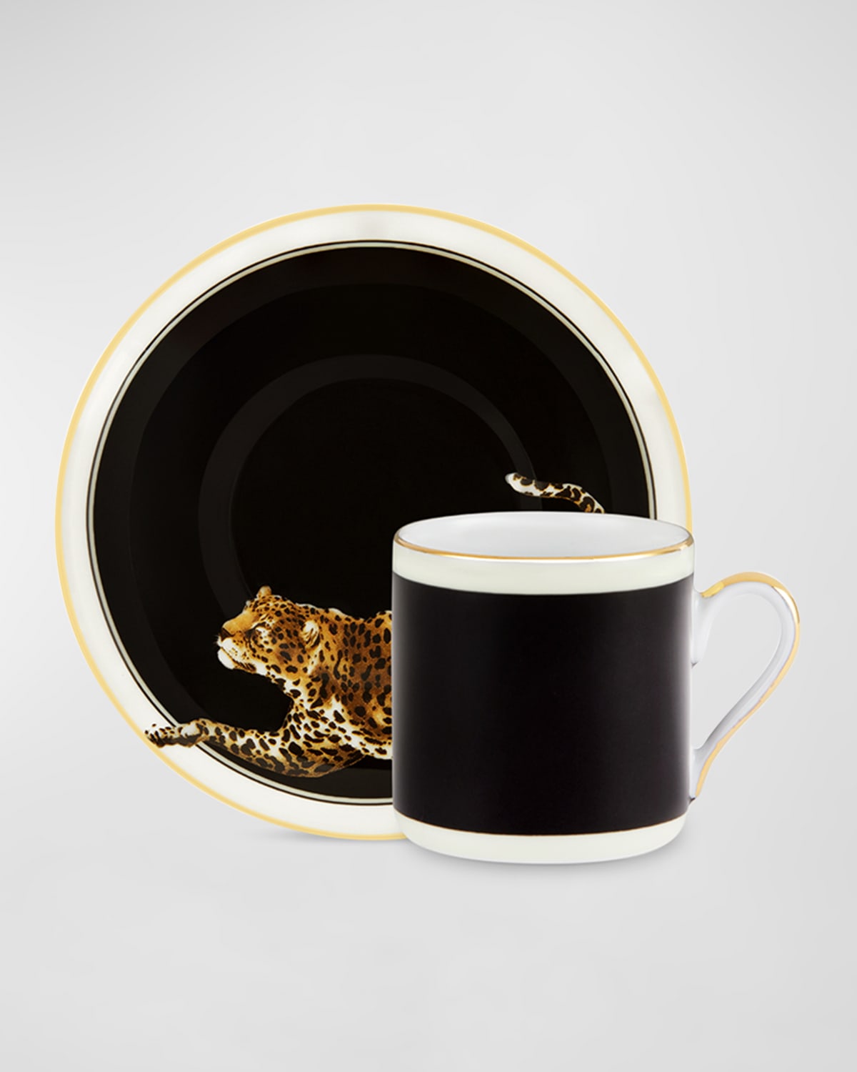 Dolce&Gabbana Casa DG Logo Espresso Cup and Saucer, Set of 2