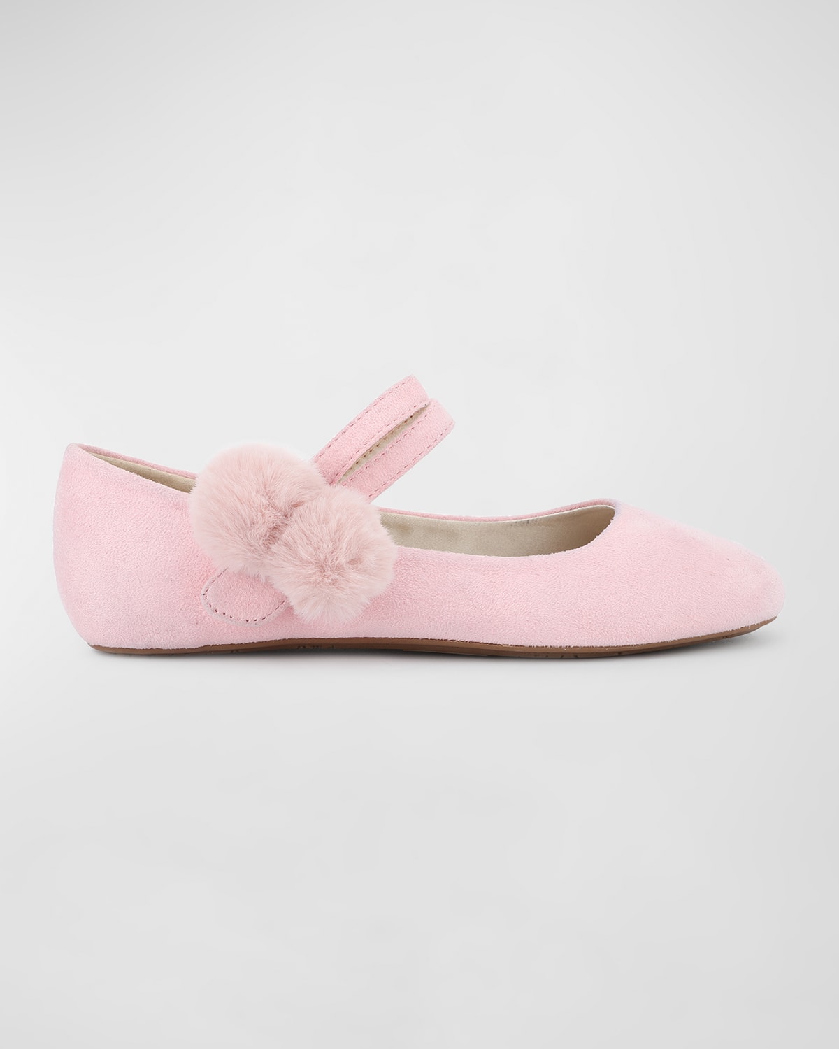 Shop Yosi Samra Girl's Miss Sandie Mary Jane Pom Pom Shoes, Toddlers/kids In Carnation Pink