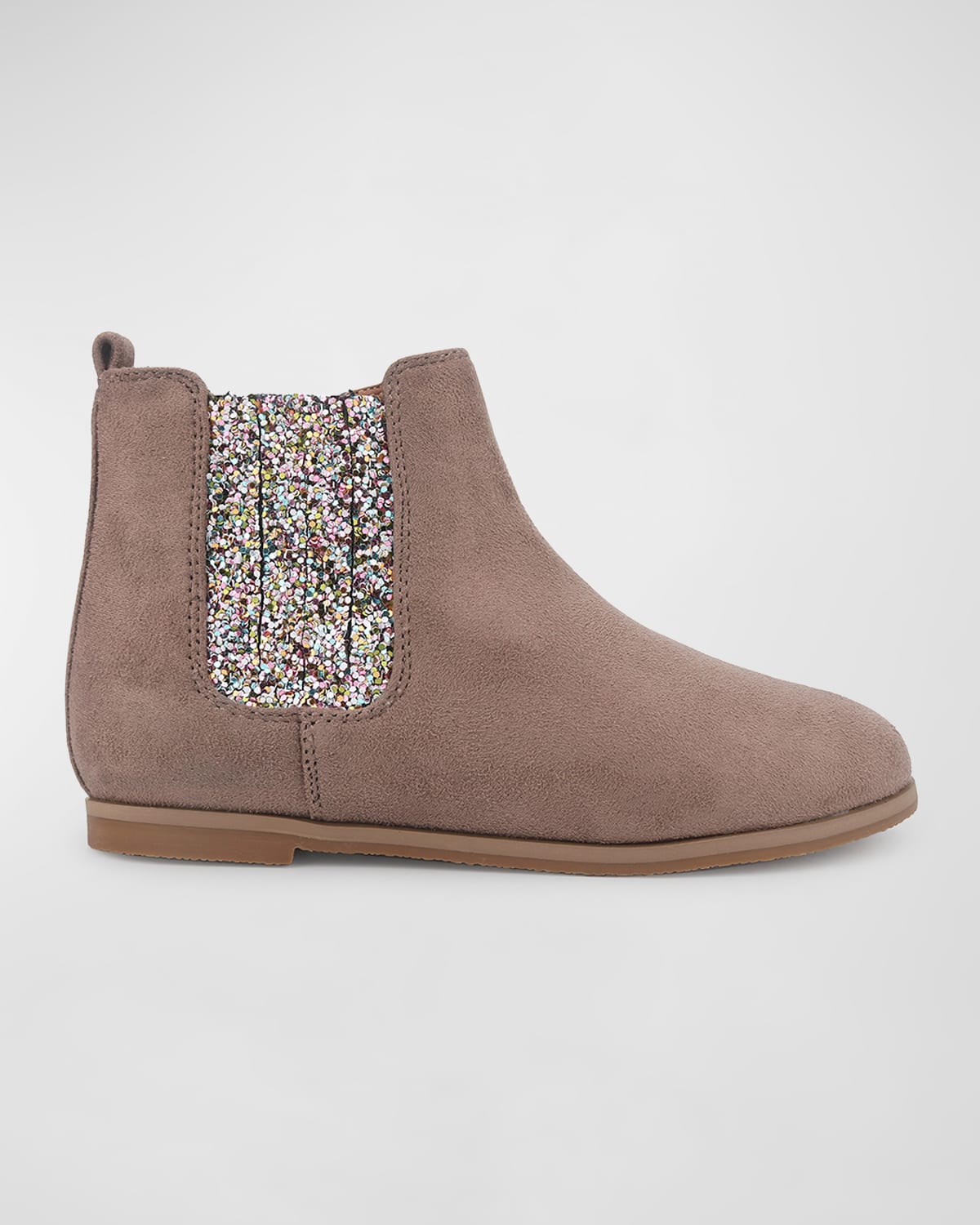 Yosi Samra Girl's Miss Mollie Suede Chelsea Boots, Toddler/kids In Taupe