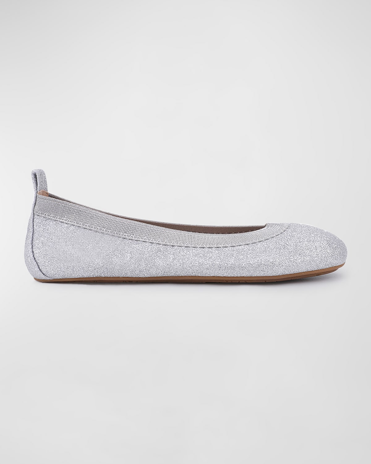 Yosi Samra Girl's Miss Samara Ballerina Flats, Toddler/kids In Silver 2