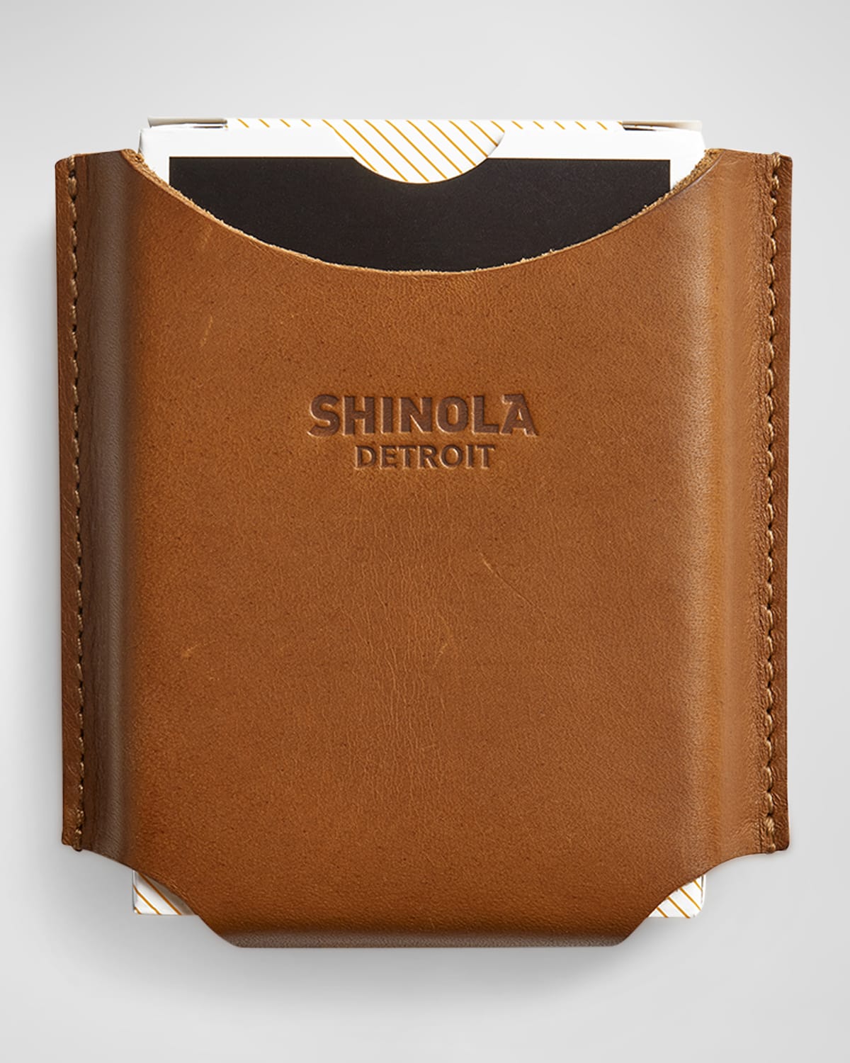 Shop Shinola Unisex Playing Cards In Leather Case In Medium Brown