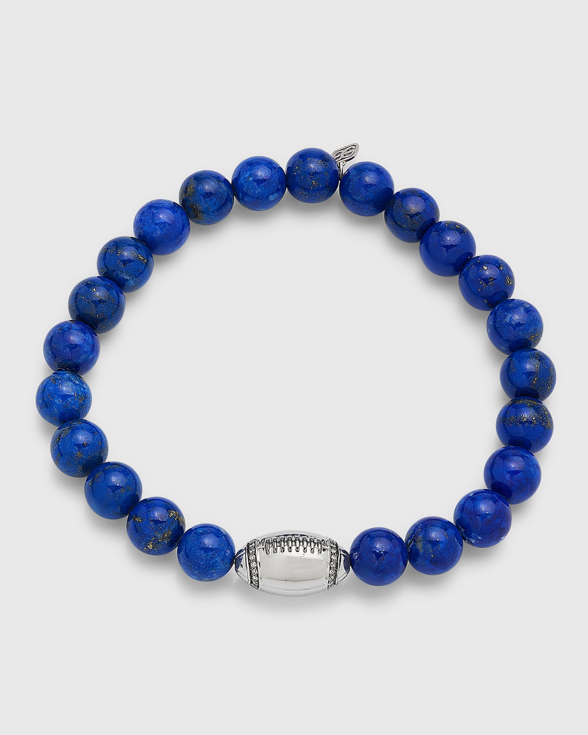 Sydney Evan Men's Lapis Lazuli Bead Bracelet With Football Bead