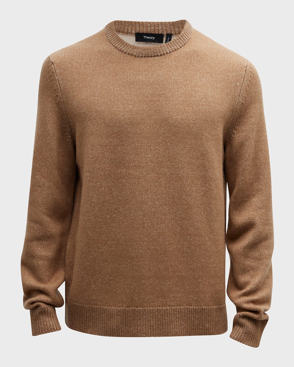 Theory Hilles Crewneck Marled Wool & Cashmere Sweater In Light Balticstone