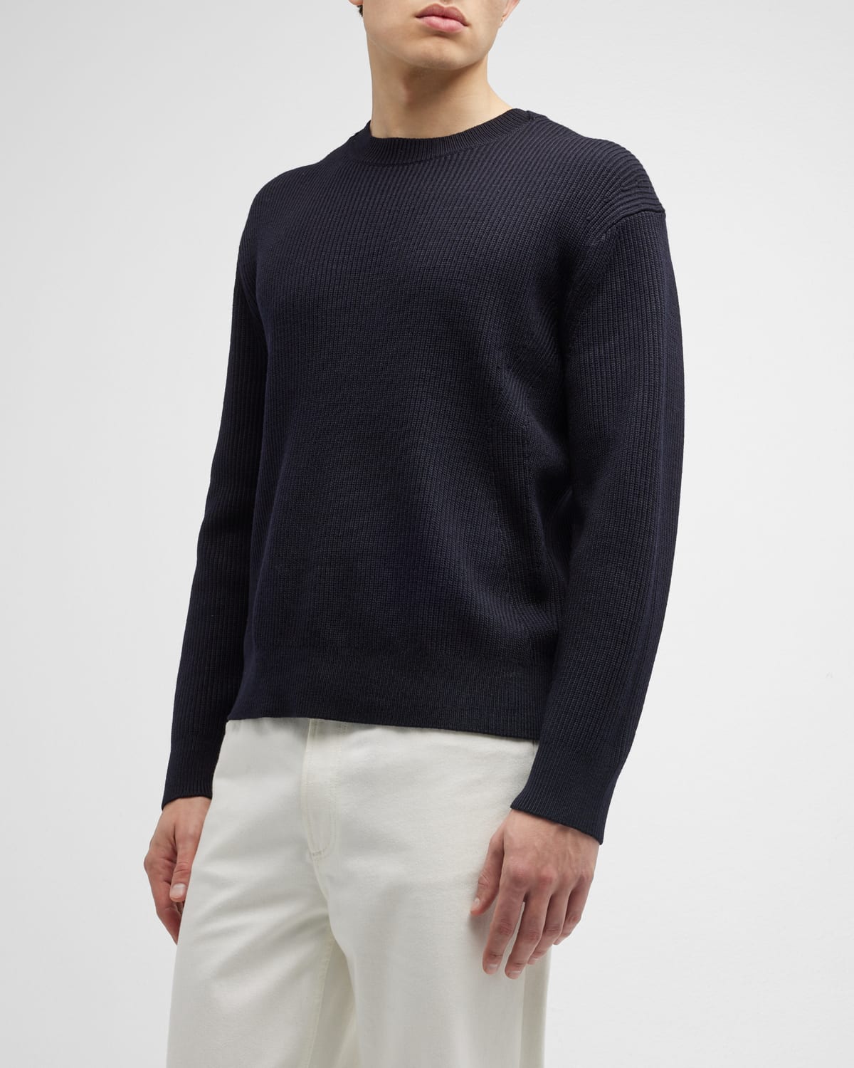 Theory Crewneck Regal Wool Sweater In Baltic
