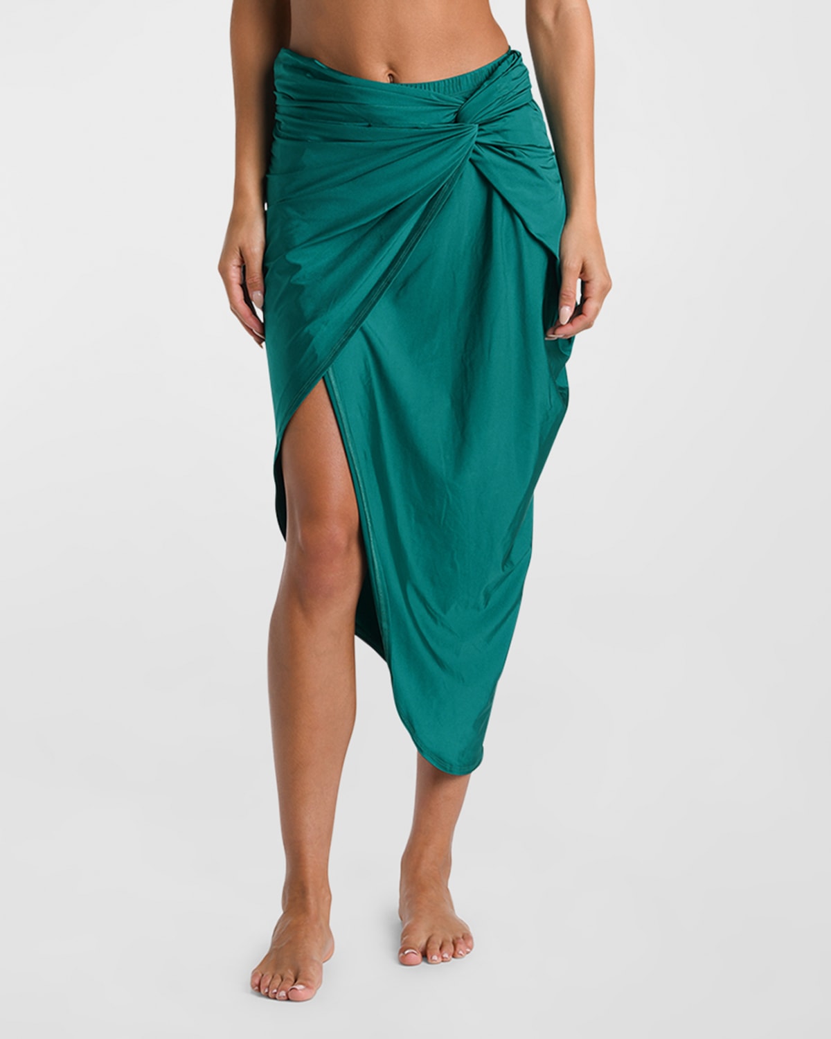 Sunshine 79 Gypset Convertible Faux Wrap Coverup In Jade