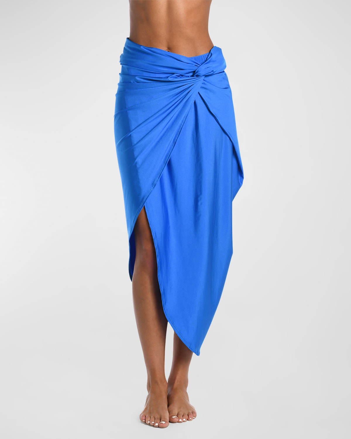 Sunshine 79 Gypset Convertible Faux Wrap Coverup In Pacific Blue