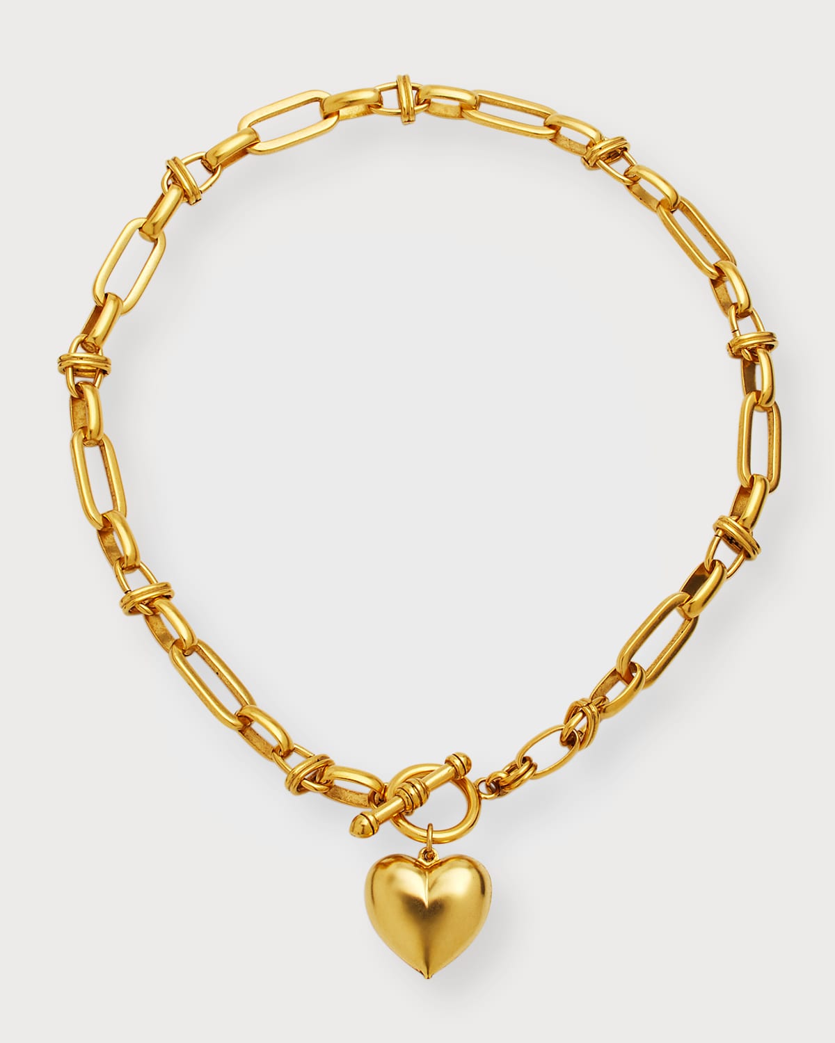 24K Gold-Plated Heart Medallion Necklace