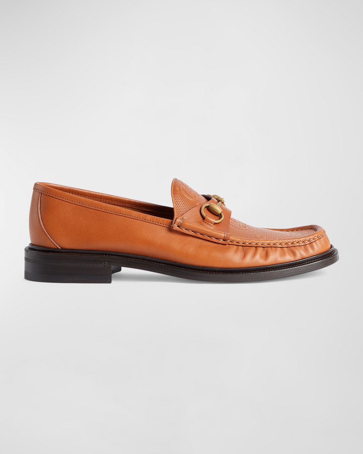 GUCCI MEN'S LEATHER HORSEBIT LOAFERS