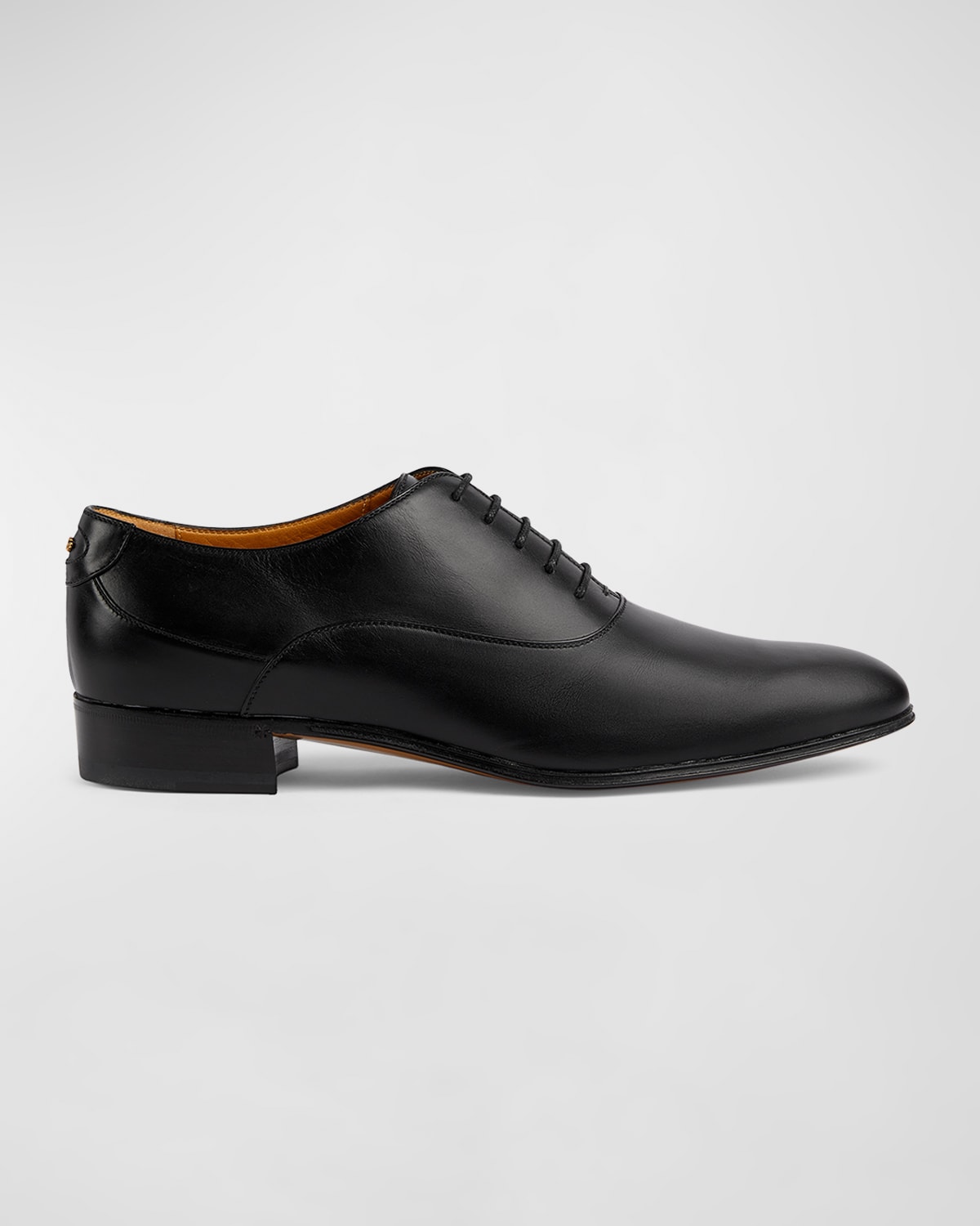 Shop Gucci Men's Adel Double G Leather Oxfords In Black