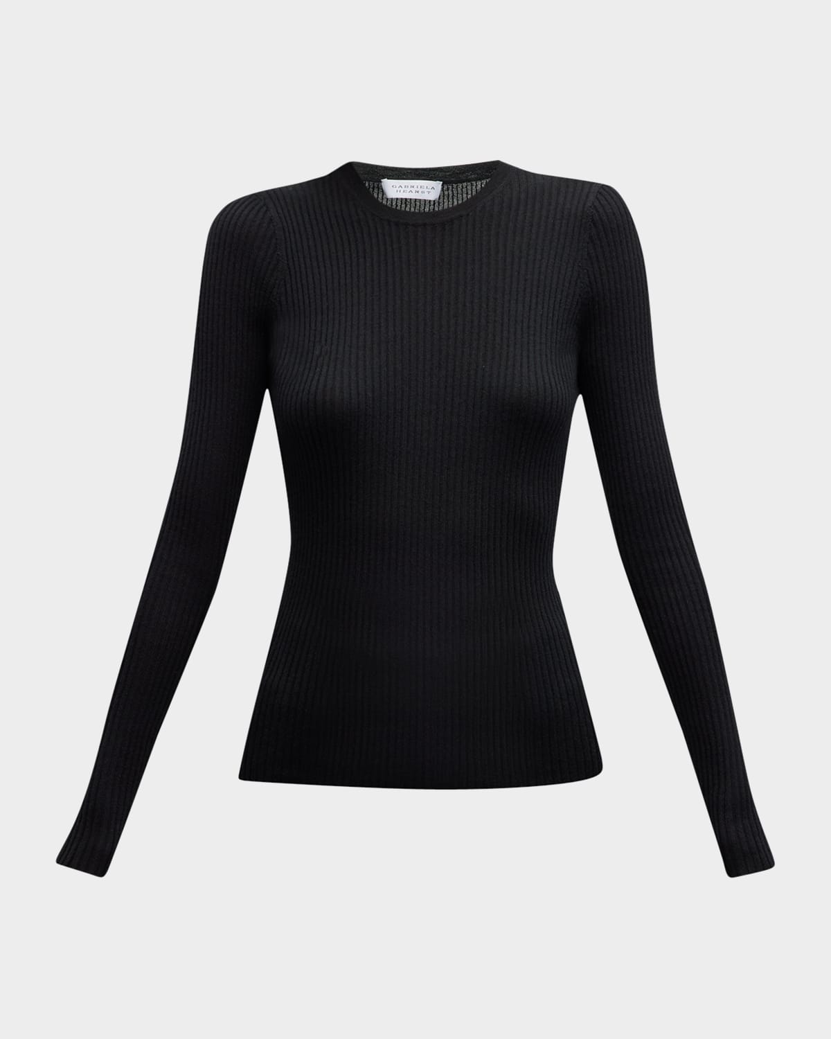 Gabriela Hearst Browning Cashmere Ribbed Top In Black