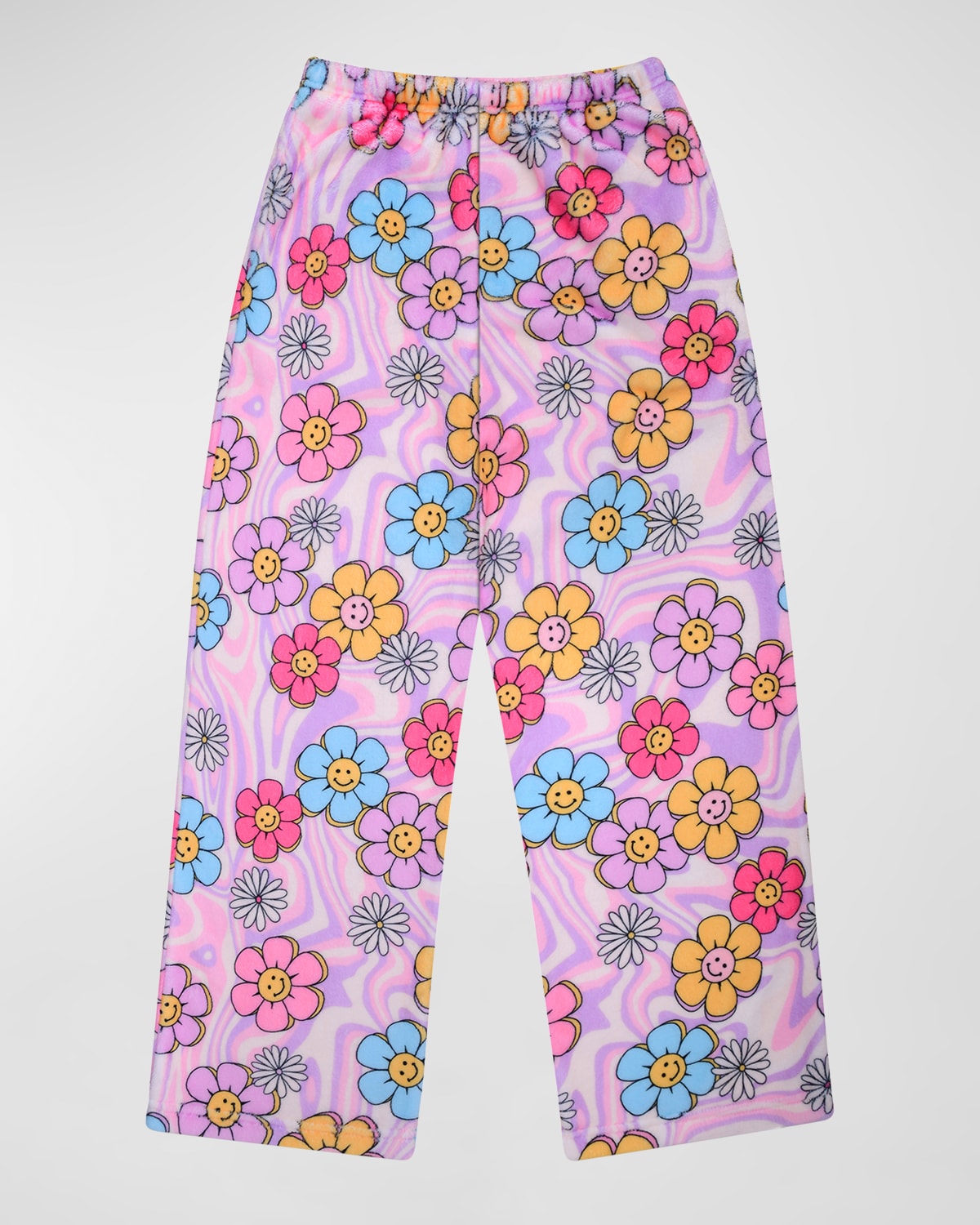 Girl's Crazy Daisies Plush Pajama Pants, Size XS-L
