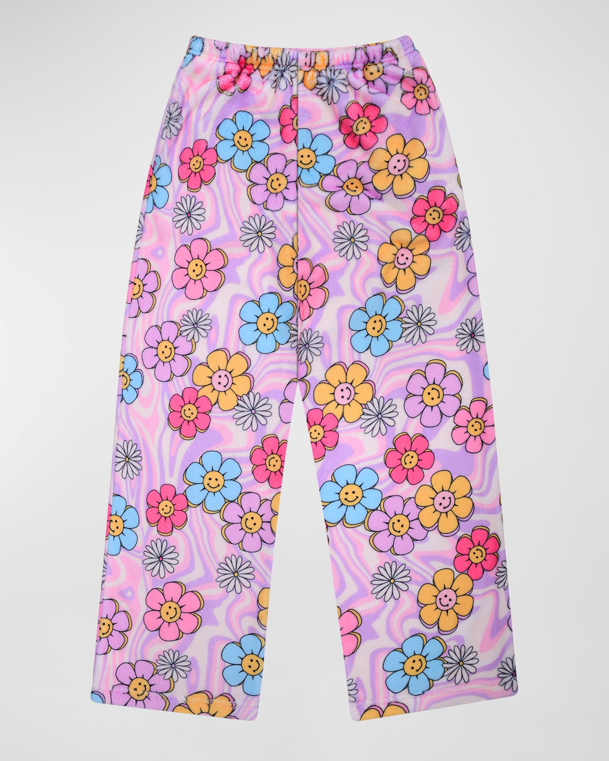 Iscream Kids' Girl's Crazy Daisies Plush Pajama Pants In Multi