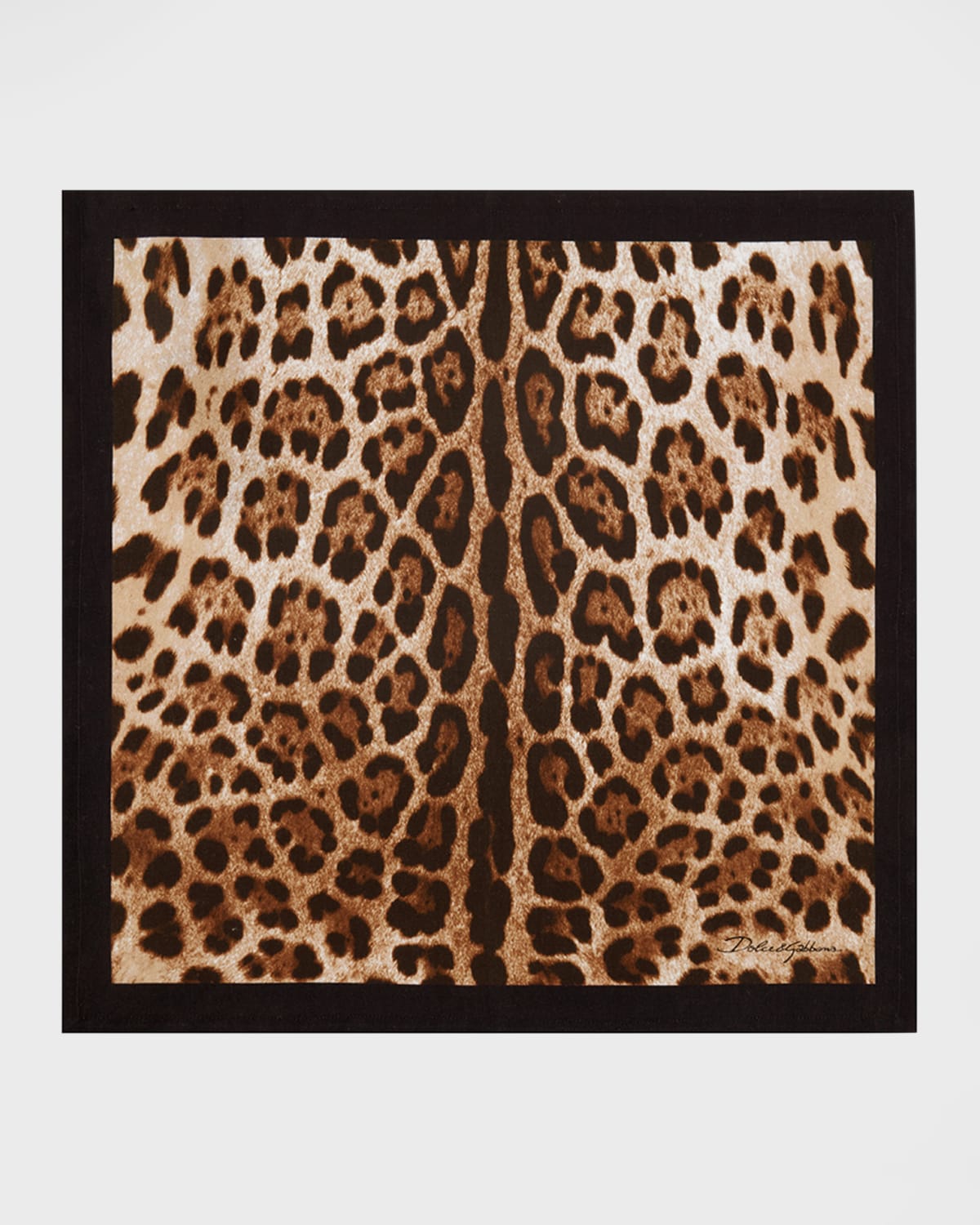 Shop Dolce & Gabbana Casa Leopard Linen Napkins, Set Of 2 In Misce/leo