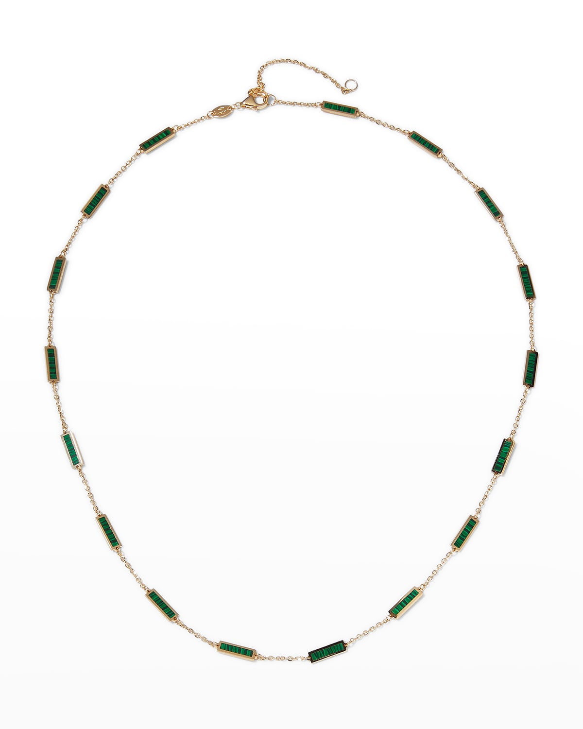 Frederic Sage 18k Yellow Gold 17 Stations Malachite Necklace