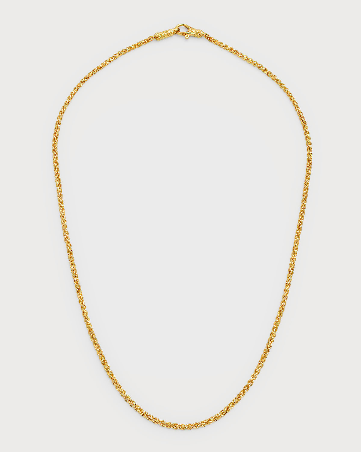 Men's 18K Yellow Gold Rope Chain Necklace