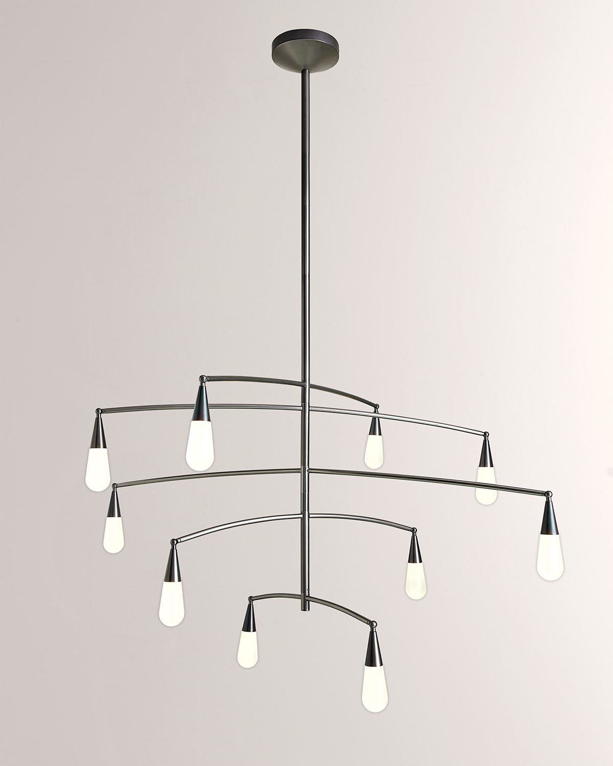 Global Views Droplet Chandelier In Graphite