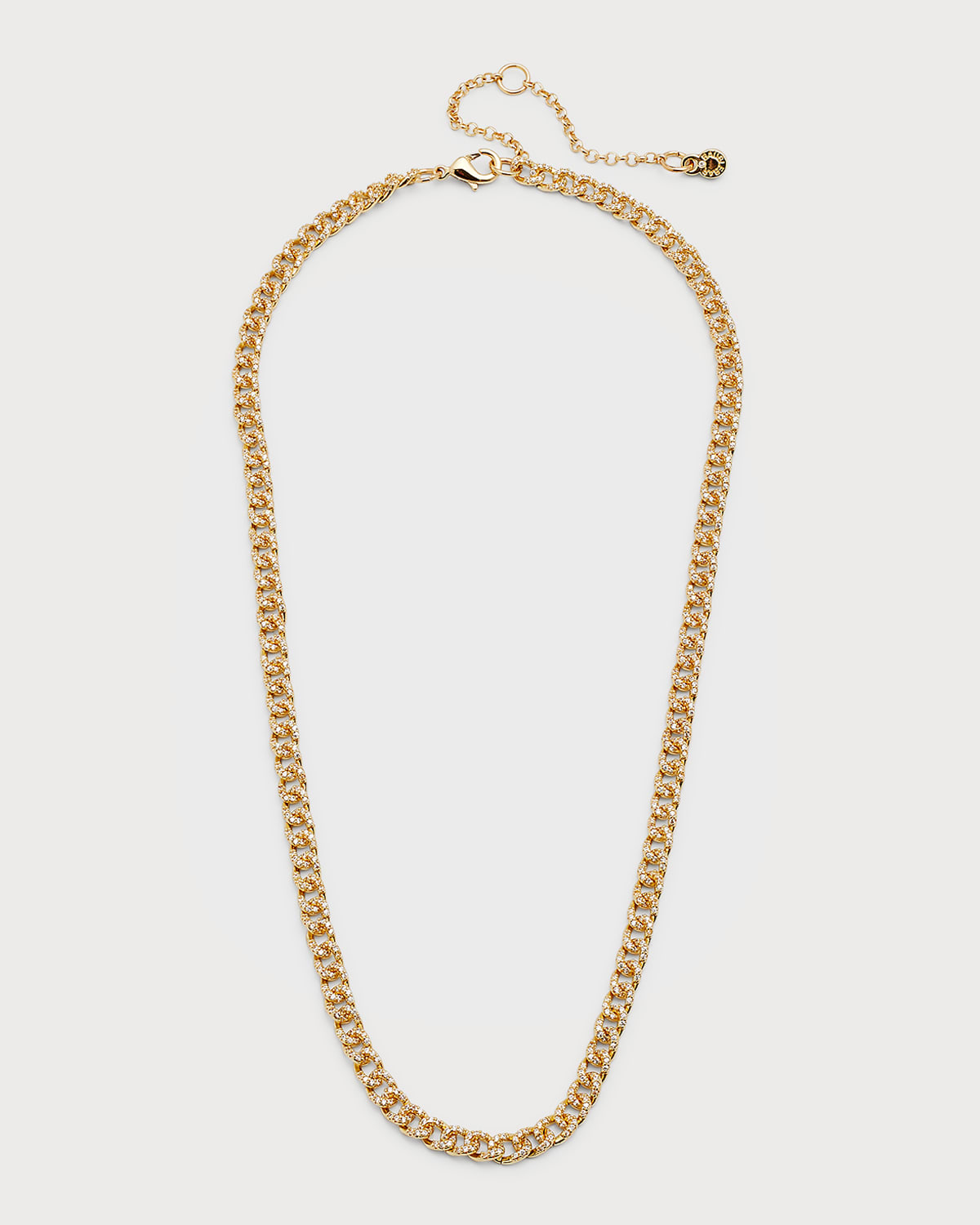 Baublebar Tamira Pave Curb Link Necklace, 17-20 In Gold