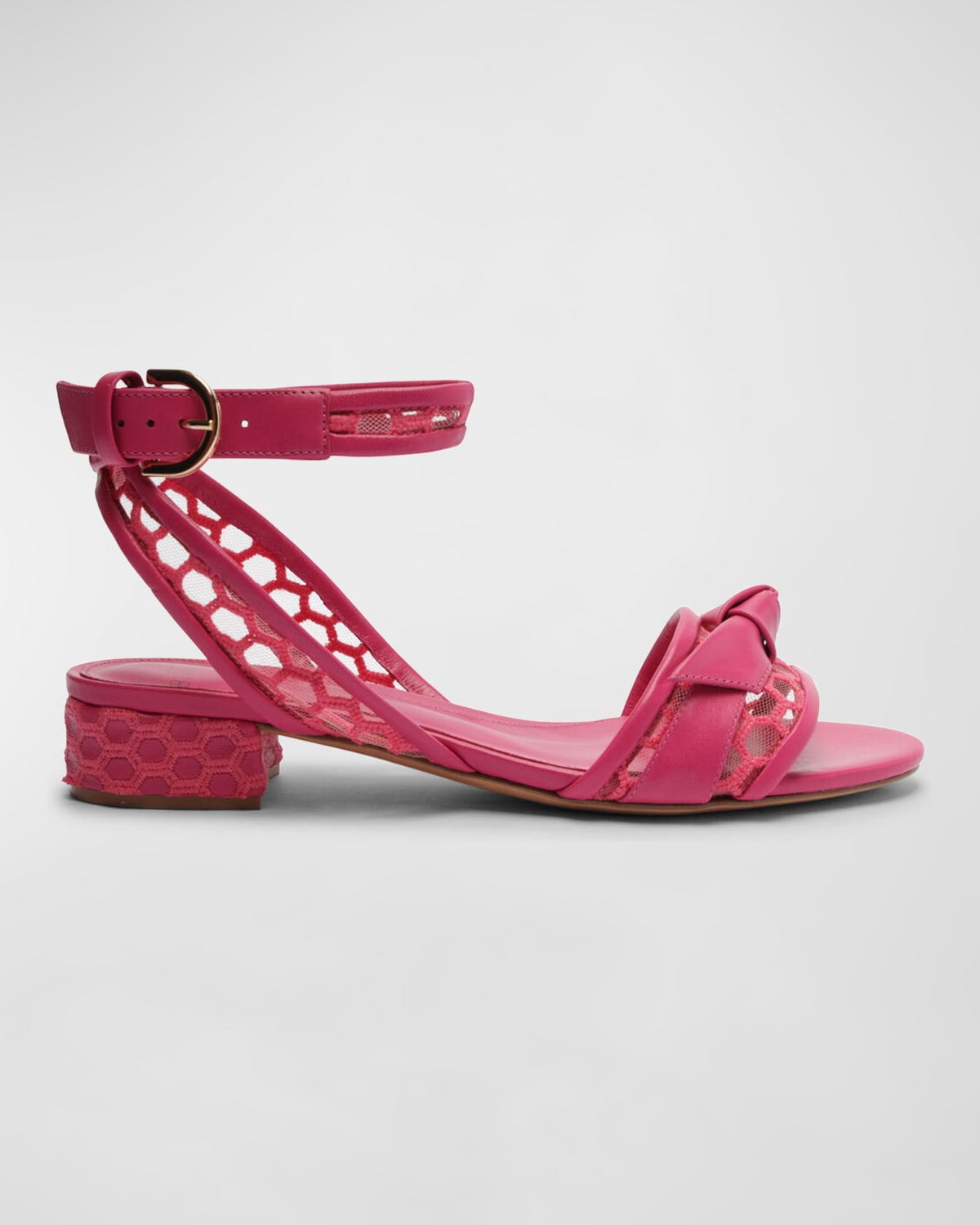 Clarita Net Bow Ankle-Strap Sandals