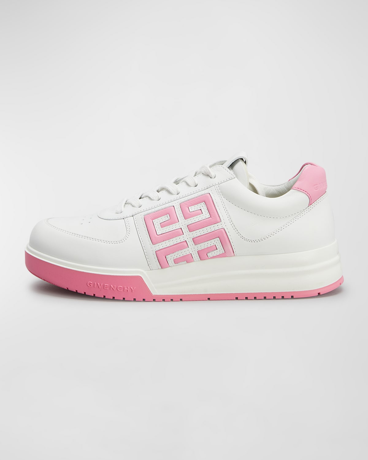 Givenchy Low-top 4g Leather Sneakers In 149 White Pink