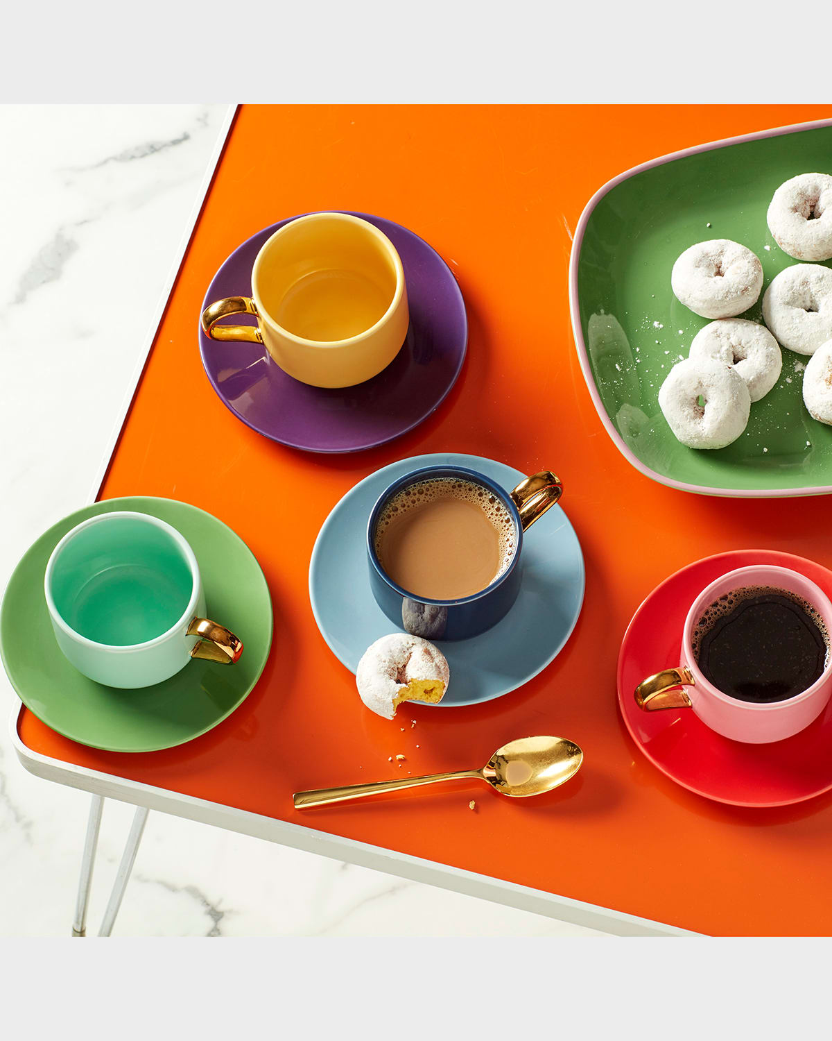 Kate Spade Make It Pop 8-piece Cup & Saucer Set