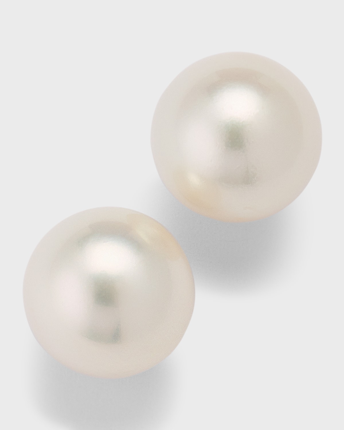 Belpearl 18k White Gold South Sea Pearl Stud Earrings In Metallic
