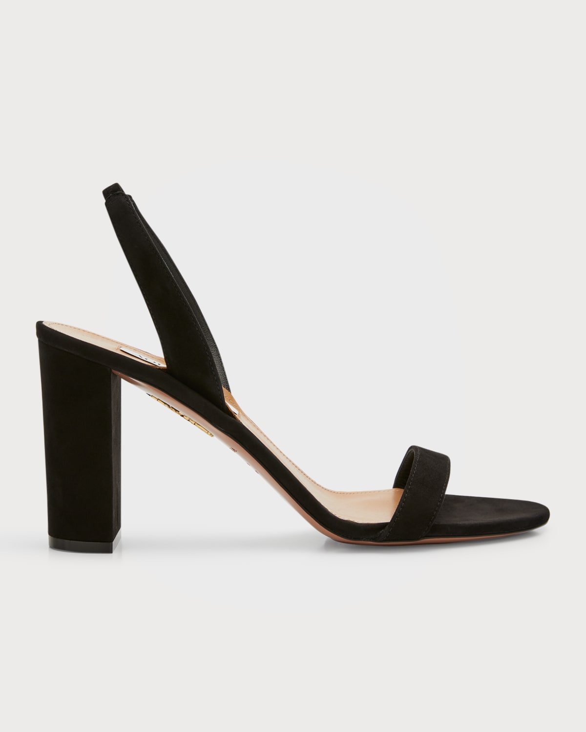 Shop Aquazzura So Nude Block-heel Halter Sandals In Black