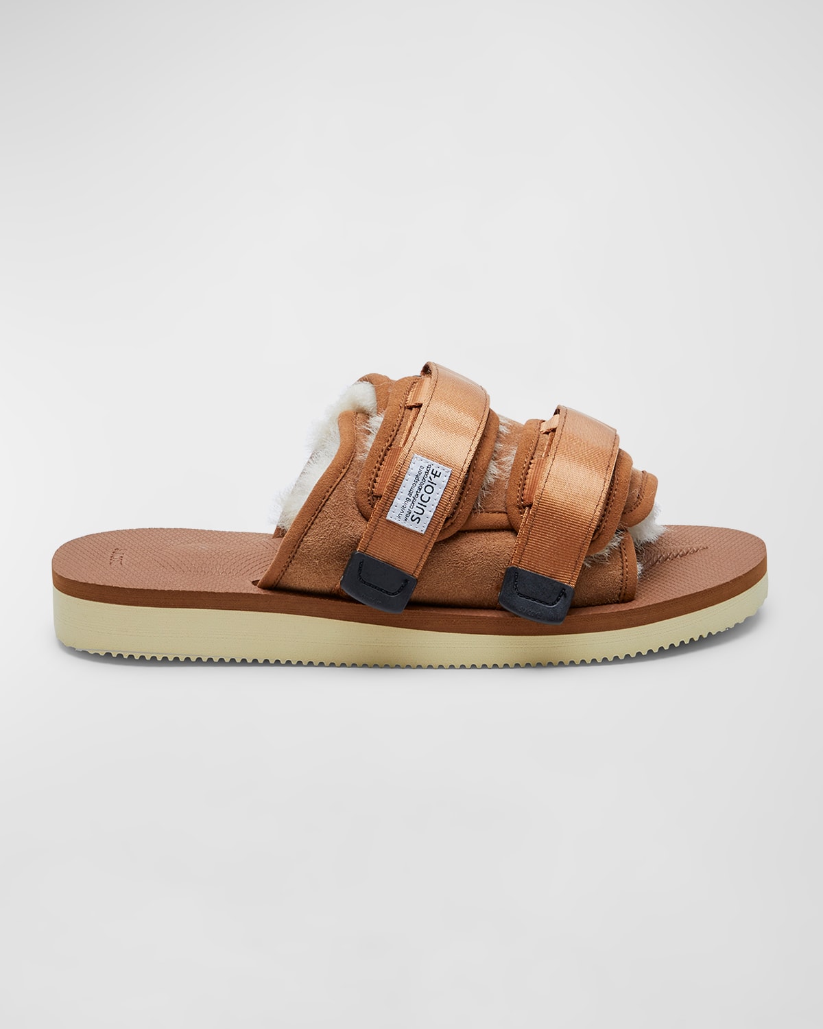 Men's MOTO-M2AB Shearling and Suede Slide Sandals
