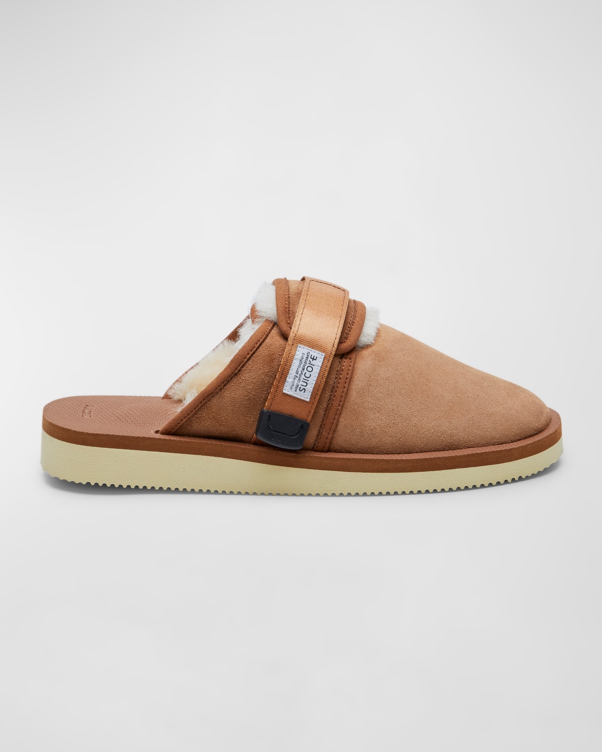 Men's ZAVO-M2ab Shearling-Lined Suede Slipper Mules