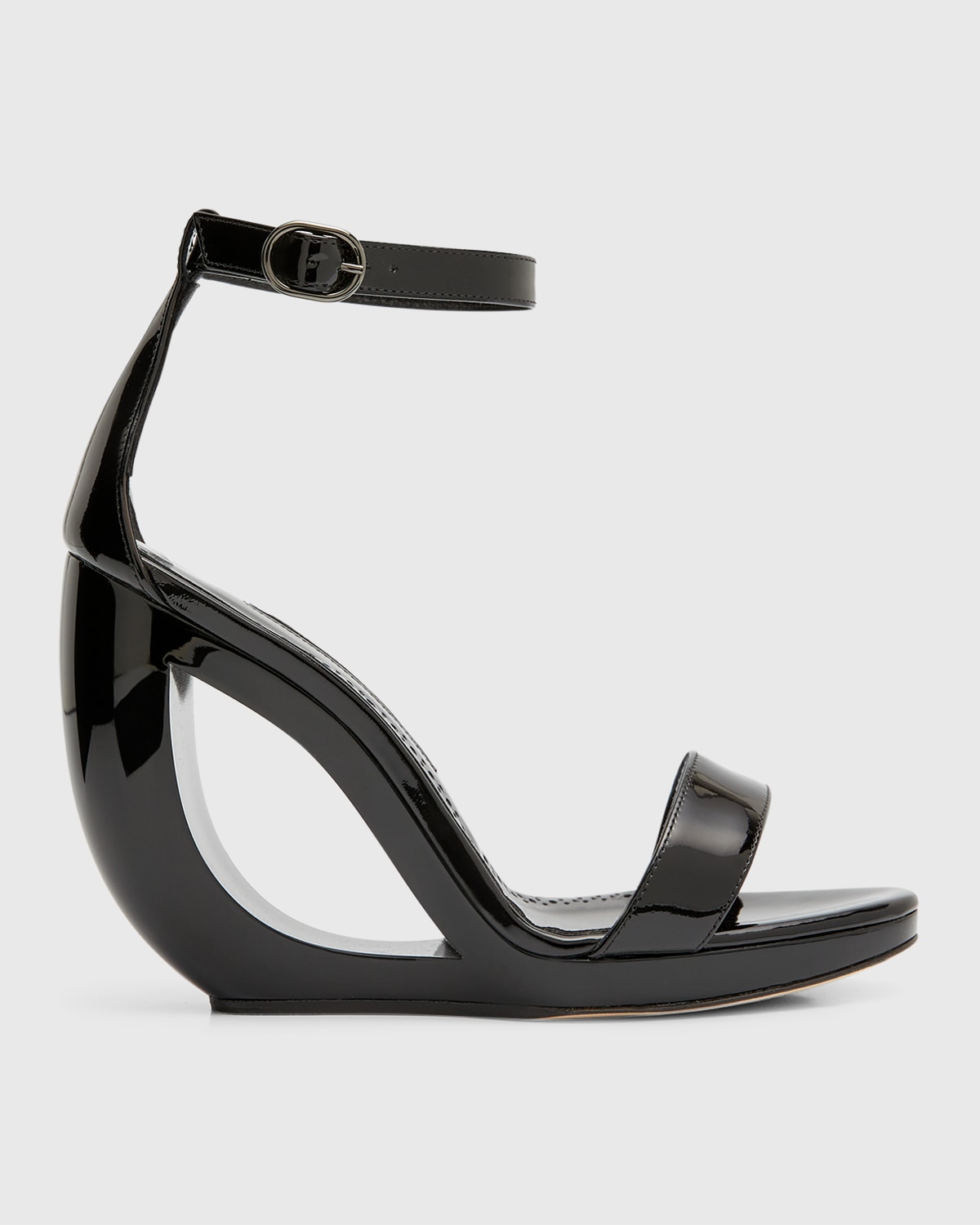 Manolo Blahnik Rocar Oscar Sculptural Ankle-strap Sandals In Black