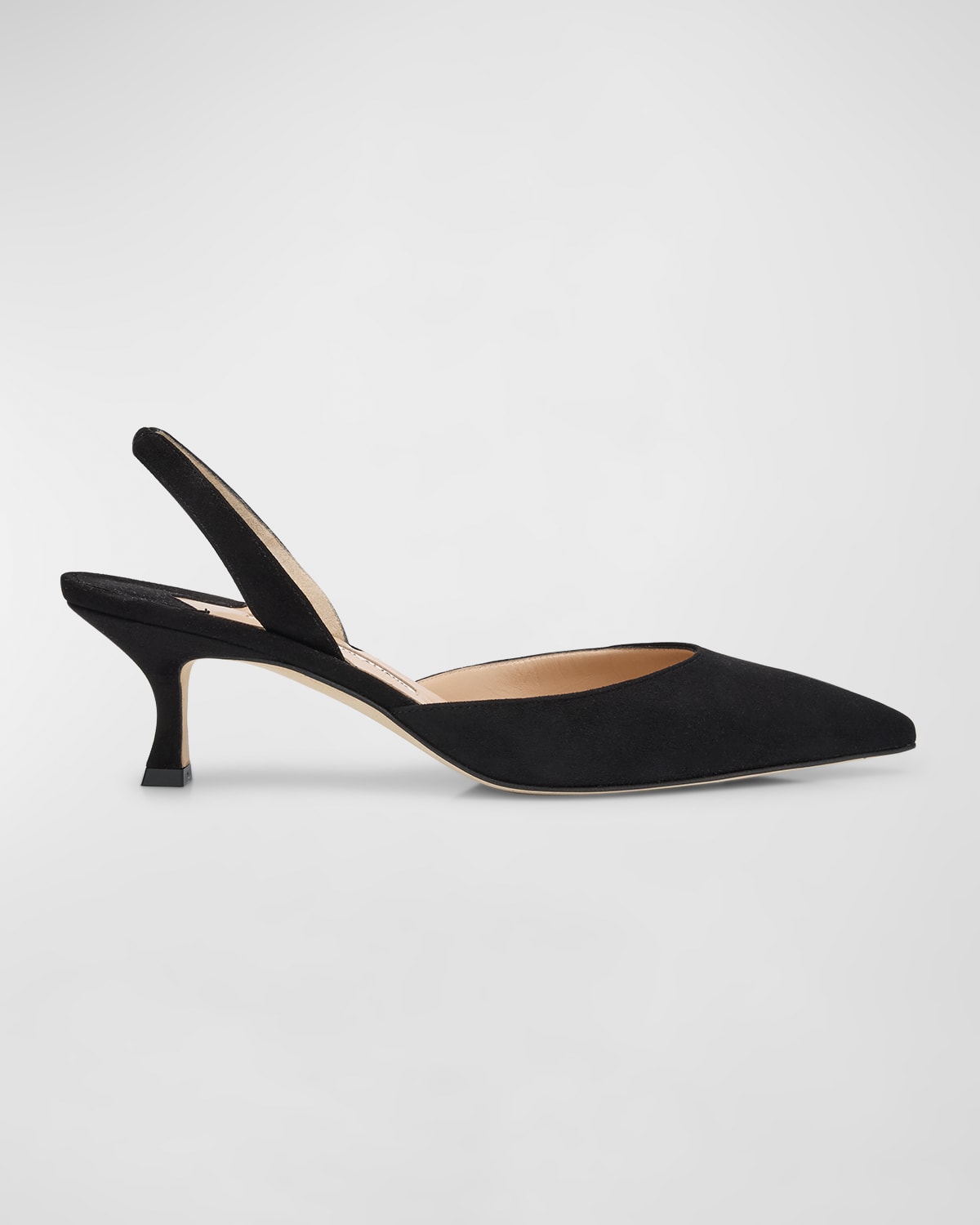 Manolo Blahnik Carolyne Kitten-heel Halter Pumps In Black
